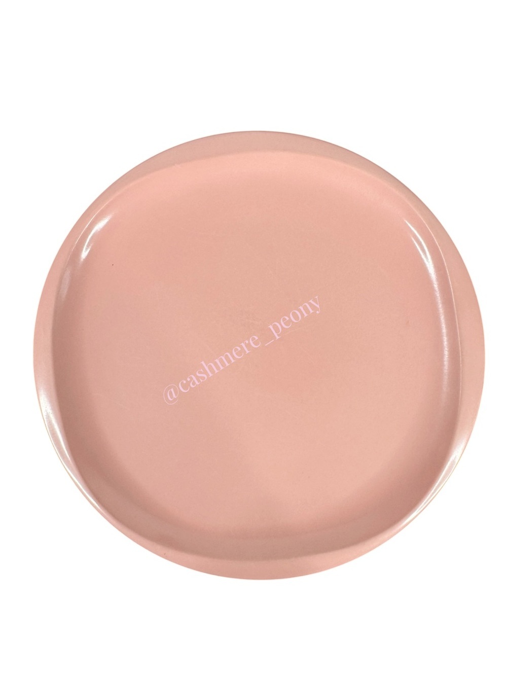 Vintage Boontonware Pink Plastic Plate 10" Glossy Round USA Impressed Backstamp